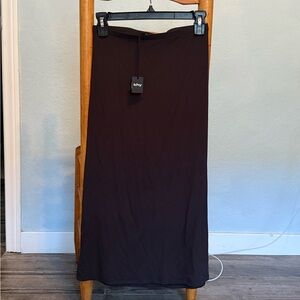 NWT Khy Black Midi Skirt